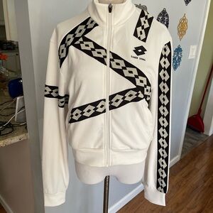Damir Doma x Lotto White and Black Patterned Jacket Mens size small